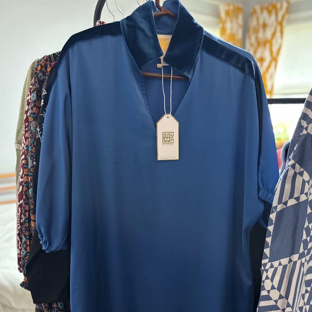 Emily McCarthy L Satin Poppy dress (NOT caftan)